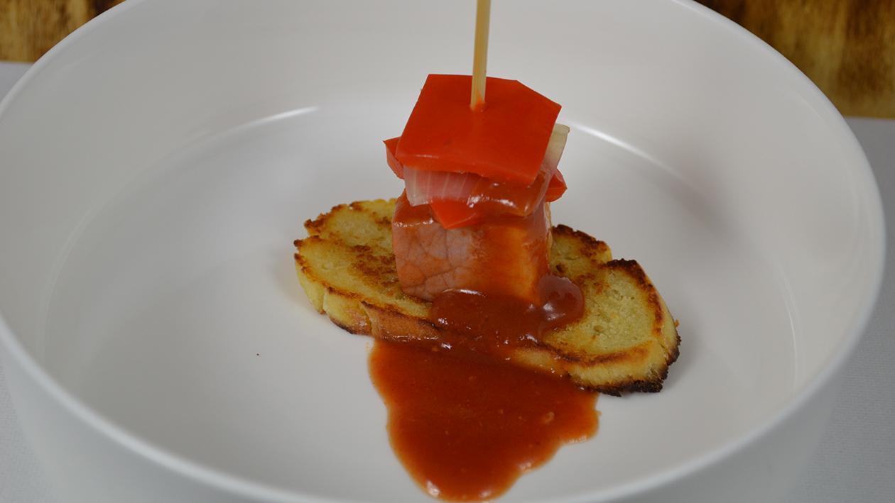 Schaschlik mit Brot Schaschlik mit Brot