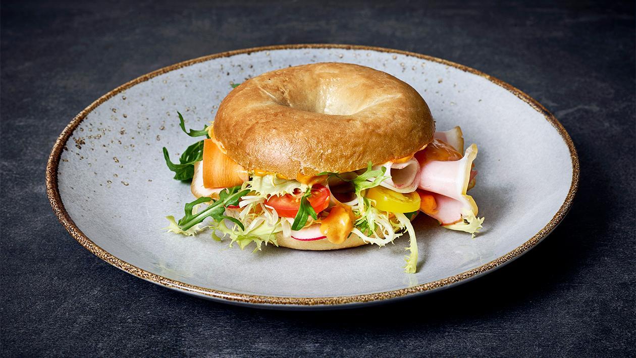 Schinken Paprika Bagel Schinken Paprika Bagel