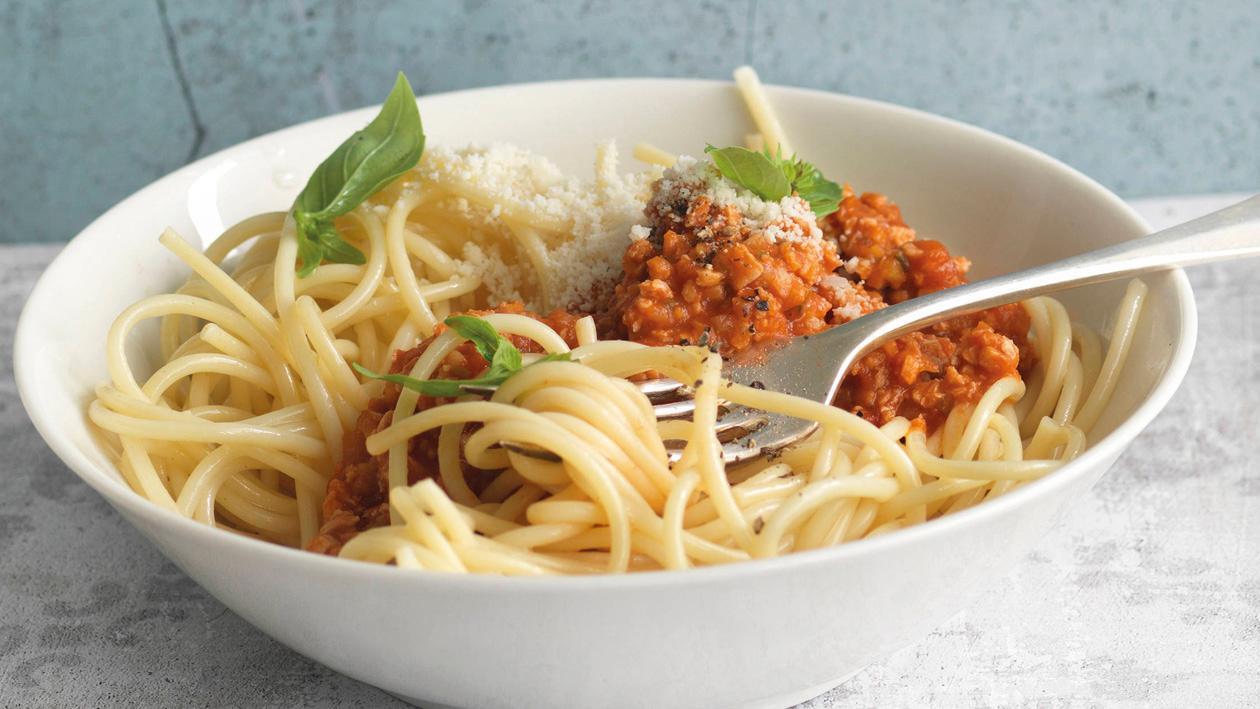 Spaghetti mit veganer Bolognese Spaghetti mit veganer Bolognese