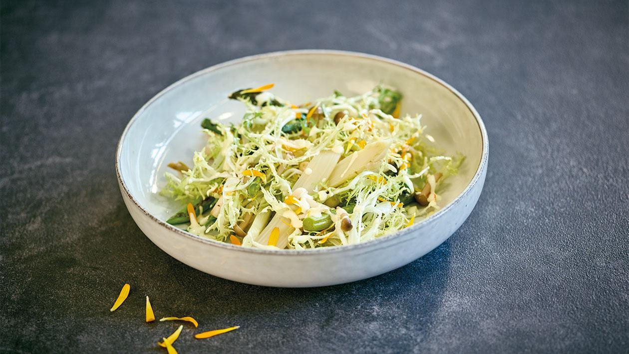 Spargelsalat mit Holandaise-Zitronendressing Spargelsalat mit Holandaise-Zitronendressing