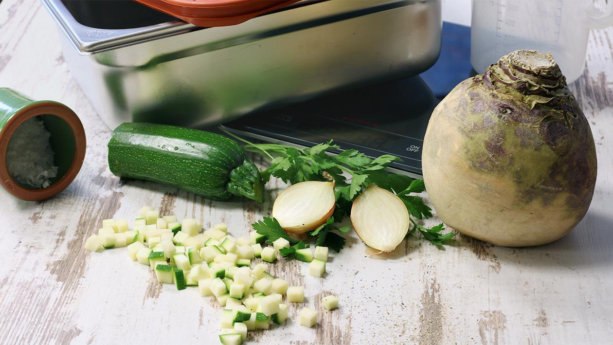 Steckrüben Zucchinieintopf Steckrüben Zucchinieintopf