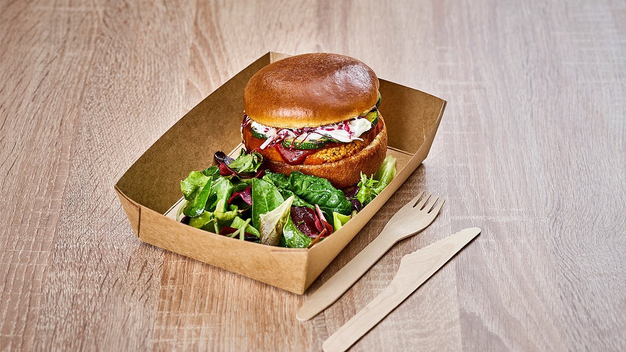 Süßkartoffel-Zucchini-Taboulé-Burger Süßkartoffel-Zucchini-Taboulé-Burger