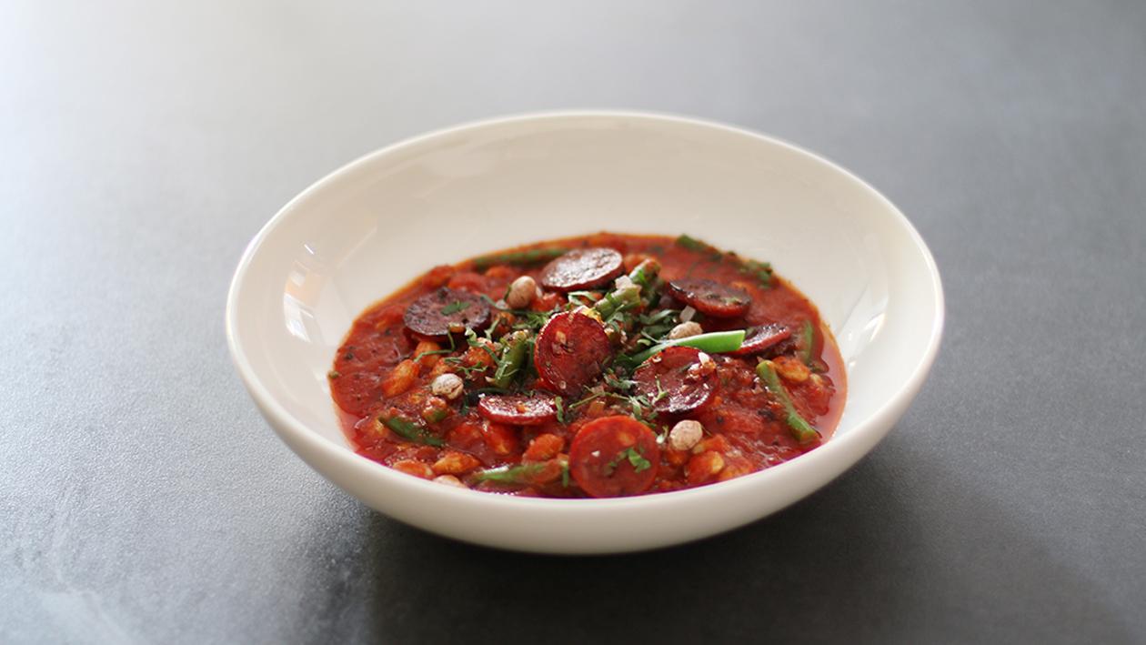Tomate/Wachtelbohnen/Chorizo Suppe Tomate/Wachtelbohnen/Chorizo Suppe