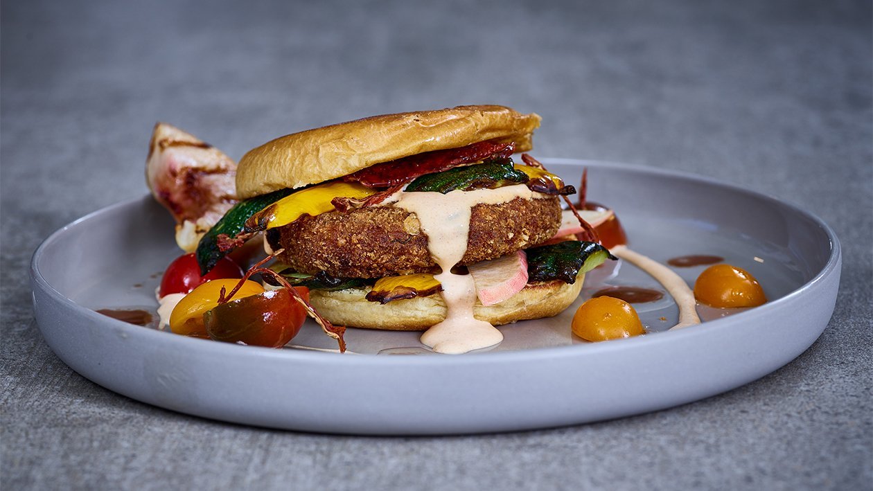Würziger vegetarischer Burger Würziger vegetarischer Burger