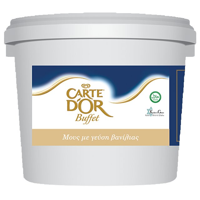 Carte d' Or Buffet Μους με Γεύση Βανίλια 5 kg - Ένα εξαιρετικό γεύμα γίνεται ακόμα καλύτερο με ένα σπουδαίο γλυκό
