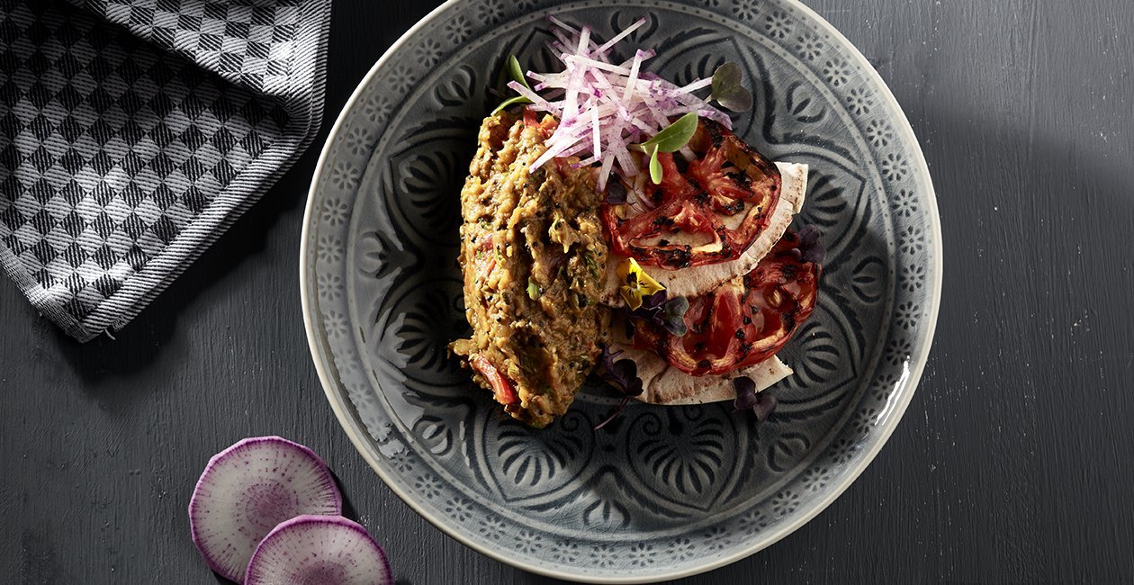 Baingan bharta ή Ινδική Μελιτζανοσαλάτα Baingan bharta ή Ινδική Μελιτζανοσαλάτα