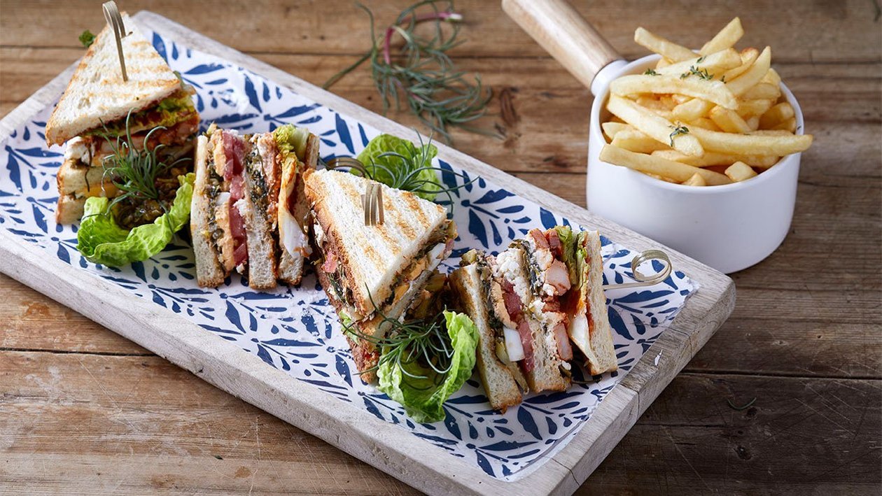 Cretan club sandwich Cretan club sandwich