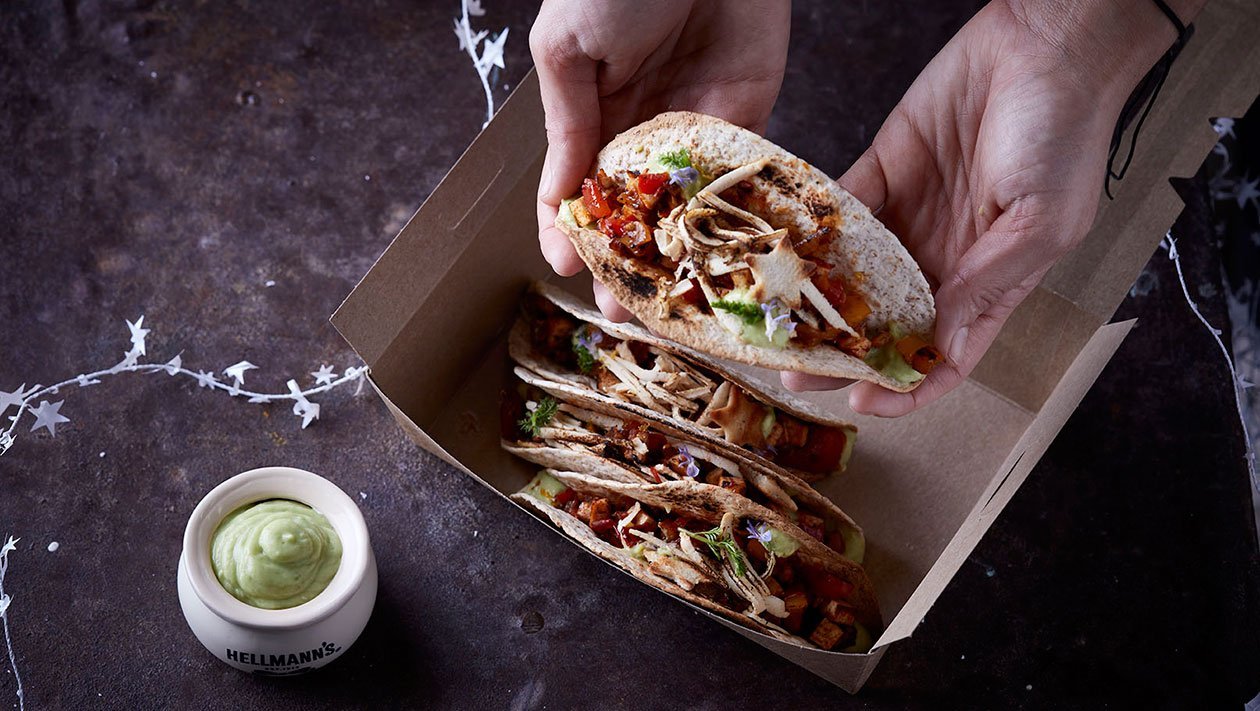 Tacos με Vegan Καγιανά (πρόταση για delivery) Tacos με Vegan Καγιανά (πρόταση για delivery)
