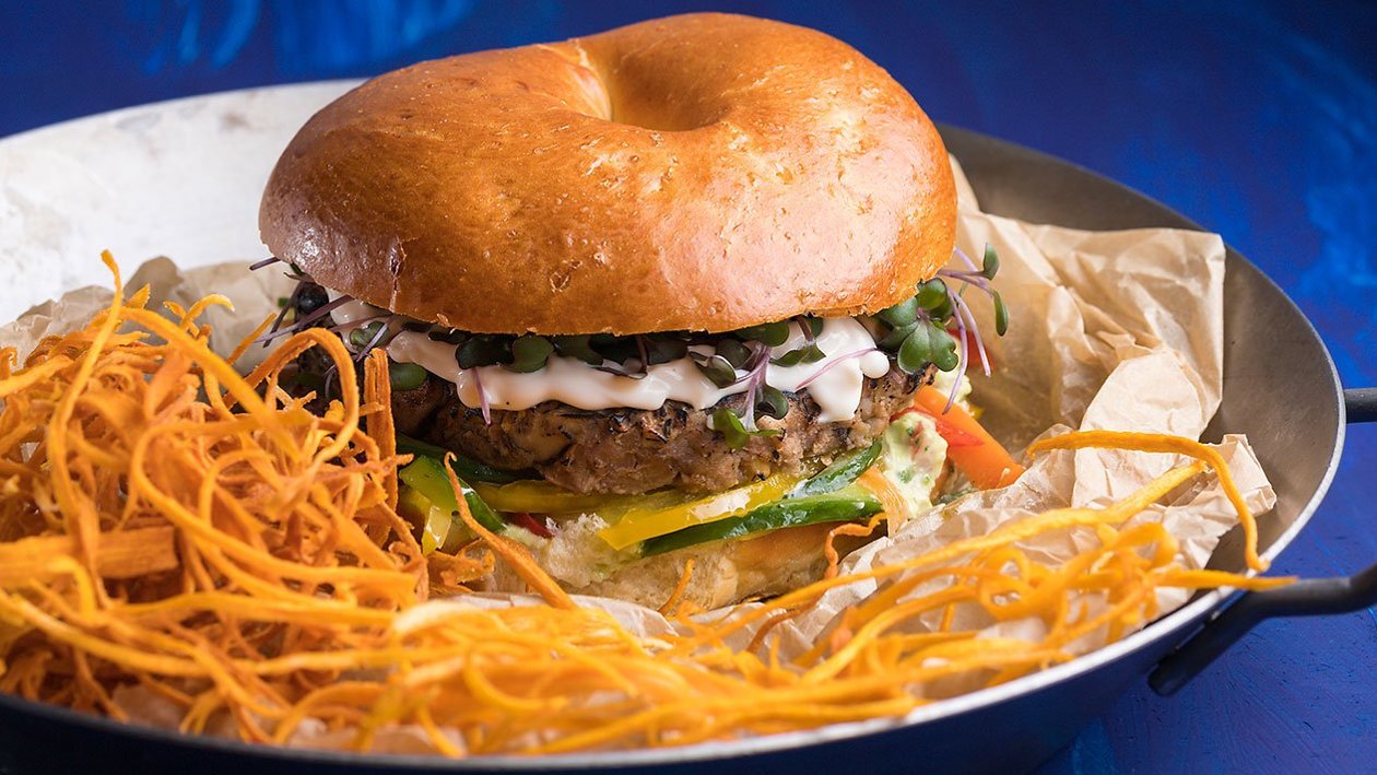 Vegan Burger με μανιτάρια και φασόλια Vegan Burger με μανιτάρια και φασόλια