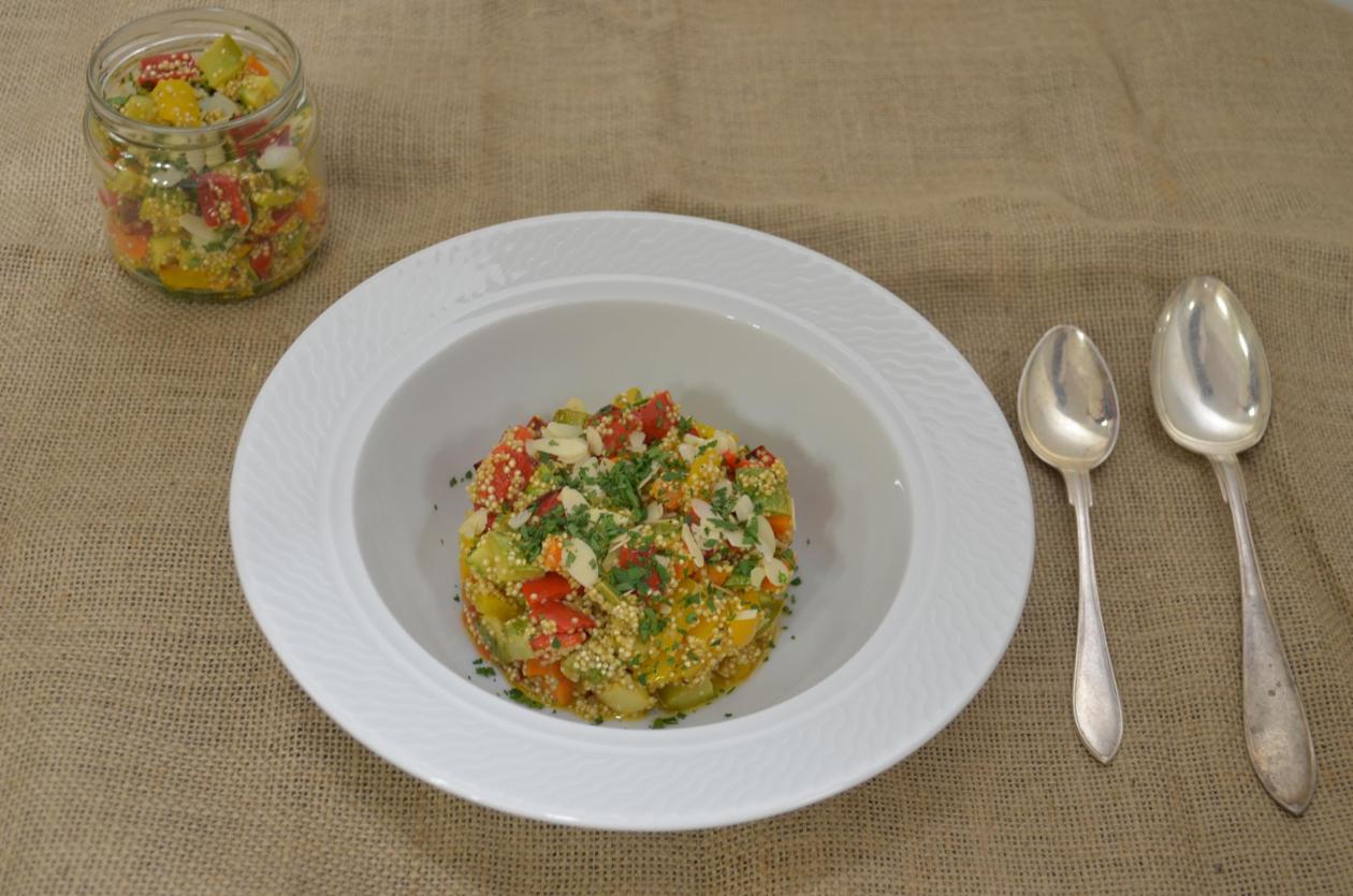 Ψητά λαχανικά με Κινόα αρωματισμένα με Vinaigrette Βασιλικού Ψητά λαχανικά με Κινόα αρωματισμένα με Vinaigrette Βασιλικού