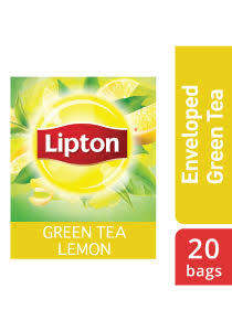 Lipton Green Tea Lemon (16x20x1.6g) - Green tea from the world’s no. 1 tea brand, Lipton, helps in digestion and increases focus