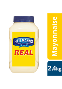 HELLMANN'S Real Mayonnaise 2.4 kg - The thick and creamy texture of HELLMANN'S Real holds up and won't split under pressure.