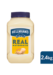 HELLMANN'S Real Mayonnaise 2.4 kg - Made to an authentic egg yolk recipe for a scratch - made taste, that's also Gluten Free.