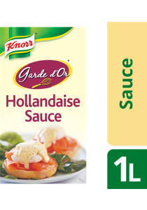 KNORR Garde d'Or Hollandaise Sauce 1 L - Made with real egg yolks for close-to-scratch taste.