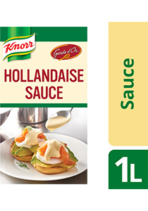 KNORR Garde d'Or Hollandaise Sauce 1 L - Made with real egg yolks for close-to-scratch taste.