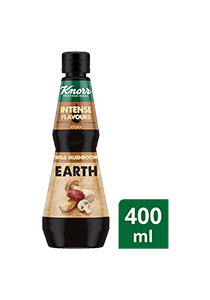 KNORR Intense Flavours Wild Mushroom Earth 400 ml - Balanced richness of mixed Boletus and Porcini mushrooms for a complex, full-bodied earthiness that’ll take shrooms-load to achieve.