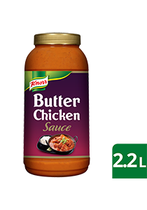 KNORR Patak's Butter Chicken Sauce 2.2 L - KNORR Patak's Butter Chicken Sauce offers a mild, delicious curry that residents will love.