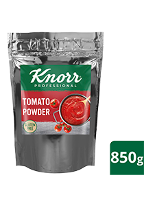 KNORR Tomato Powder 850 g - Every pack of 850 g Knorr Tomato Powder delivers 7.8 kg of consistent, rich, pulpy tomato sauce in just one minute.