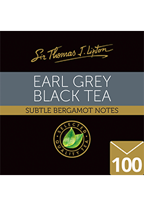 SIR THOMAS LIPTON Earl Grey 100's - Individually sealed for a premium and fresher tea.