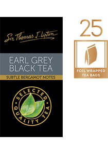 SIR THOMAS LIPTON Earl Grey 25's - Individually sealed for a premium and fresher tea.