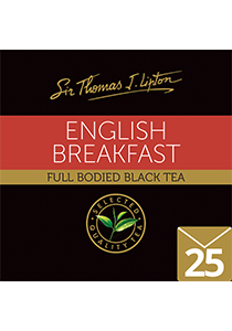 SIR THOMAS LIPTON English Breakfast 25's - Individually sealed for a premium and fresher tea.