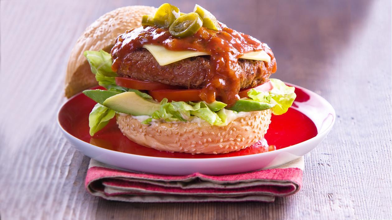 Baja Burger (Chilli Cheese Beef Burger) – Recipe | Unilever Food Solutions