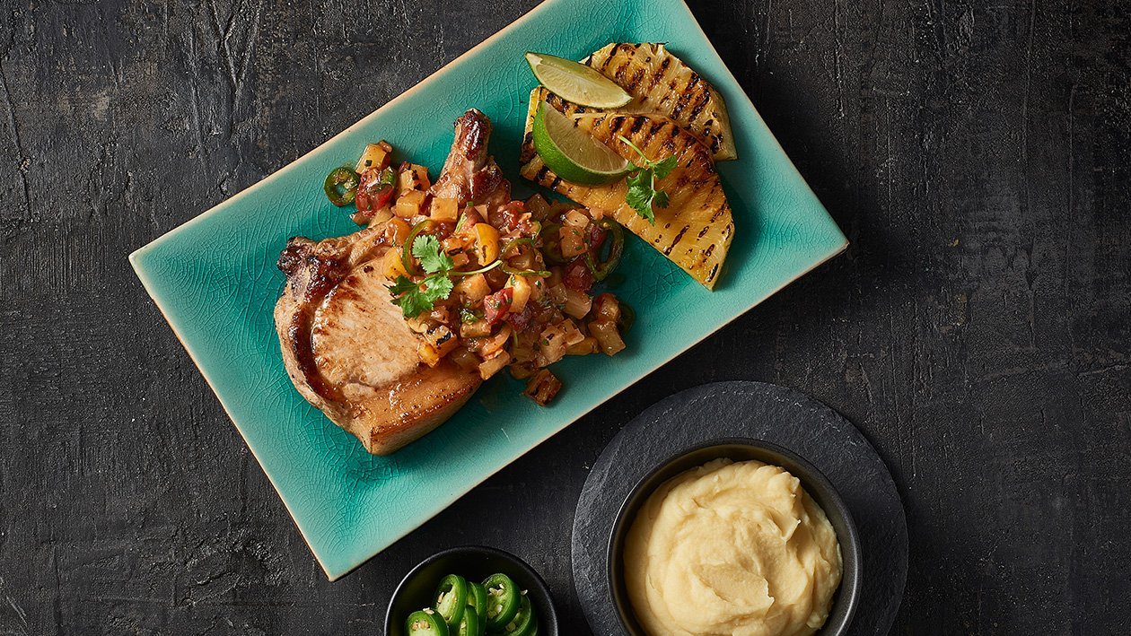 BBQ Pork with Smoked Pineapple Pico de Gallo – Recipe BBQ Pork with Smoked Pineapple Pico de Gallo – Recipe