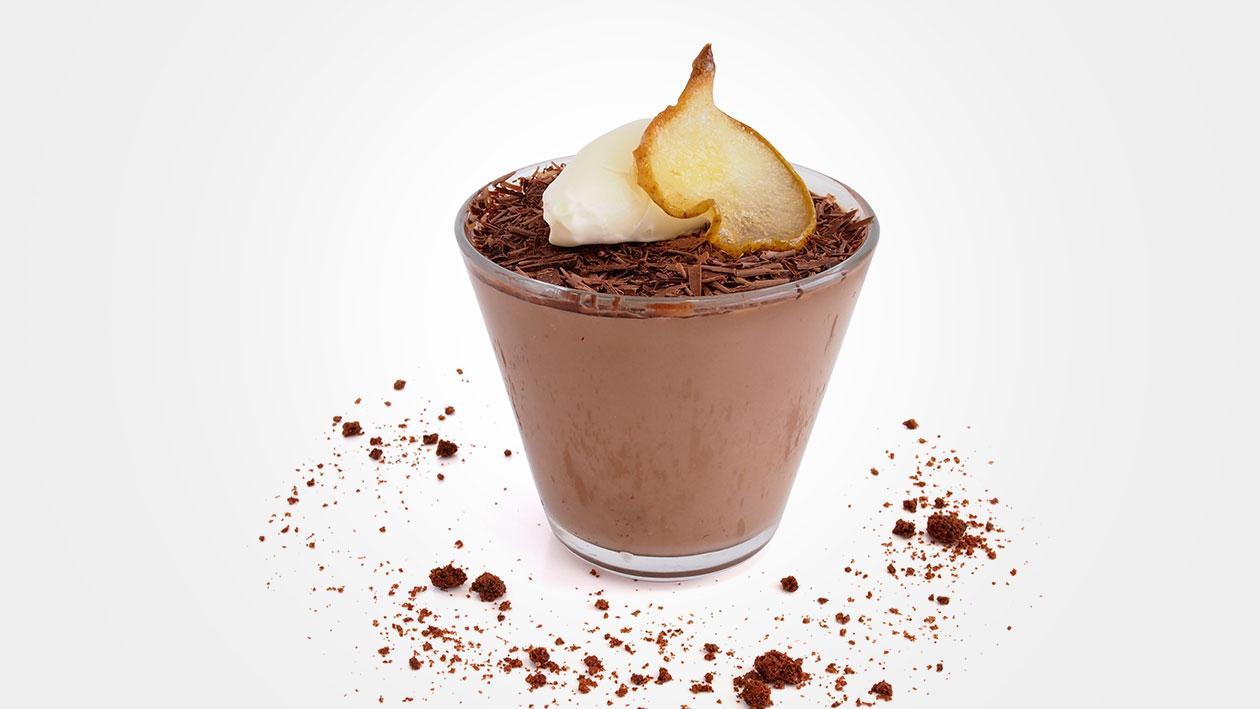 Chocolate Pannacotta with Pear Wafers – Recipe Chocolate Pannacotta with Pear Wafers – Recipe