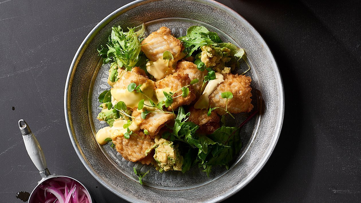 Crispy Squid with Lime Hollandaise – Recipe Crispy Squid with Lime Hollandaise – Recipe