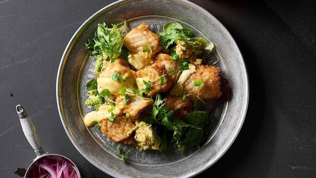Crispy Squid with Lime Hollandaise – Recipe Crispy Squid with Lime Hollandaise – Recipe