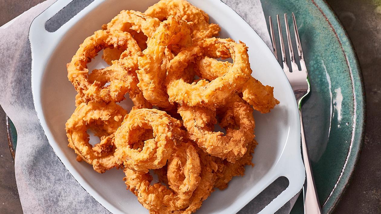 Onion Rings, Blue Cheese Dressing – Recipe Onion Rings, Blue Cheese Dressing – Recipe