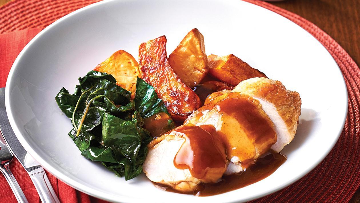 Roast Chicken with Sweet Mango Gravy – Recipe Roast Chicken with Sweet Mango Gravy – Recipe