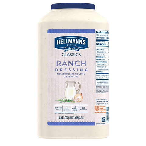 Hellmann's® Classics Ranch Dressing 2 x 3.78 L - Hellmann's® Classics Ranch Dressing: To your best salads with dressing that looks, performs and tastes like you made it yourself.