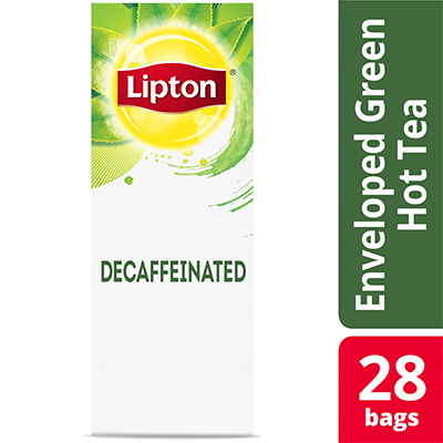 Lipton® Hot Tea Bags Enveloped Decaffeinated Green pack of 6, 28 count -