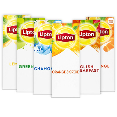 Lipton® Hot Tea Black & Herbal Variety 6 x 28 bags - Lipton varieties suit every mood.