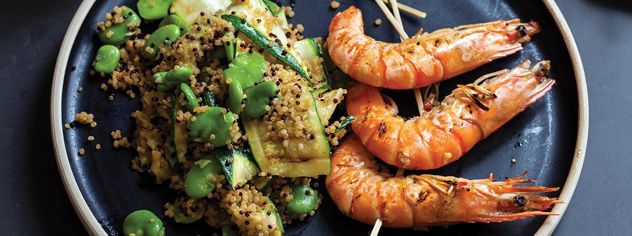 Amaranth and Grilled Shrimp – recipe Amaranth and Grilled Shrimp – recipe