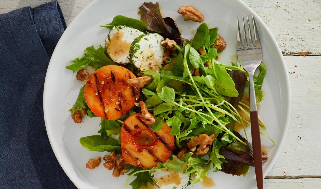 Sweet Heat Peach and Goat Cheese Salad – recipe Sweet Heat Peach and Goat Cheese Salad – recipe