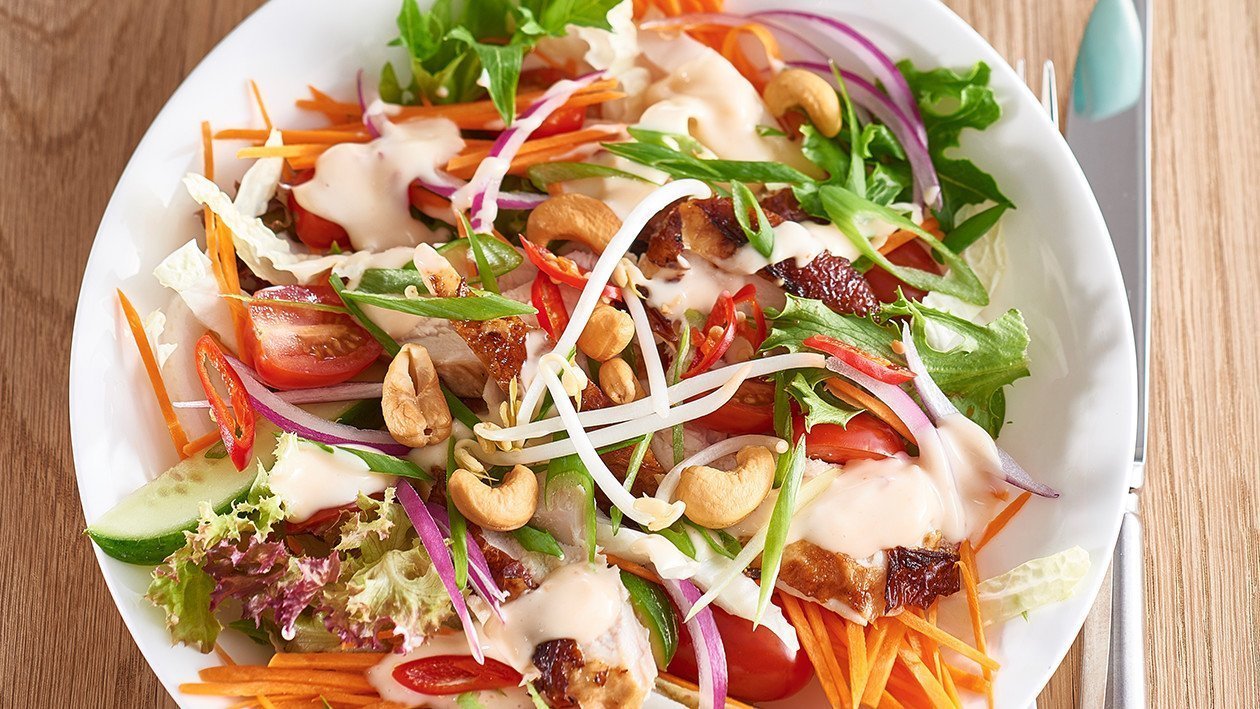 Asian Chicken Salad with Sweet Chili Lime Dressing Asian Chicken Salad with Sweet Chili Lime Dressing