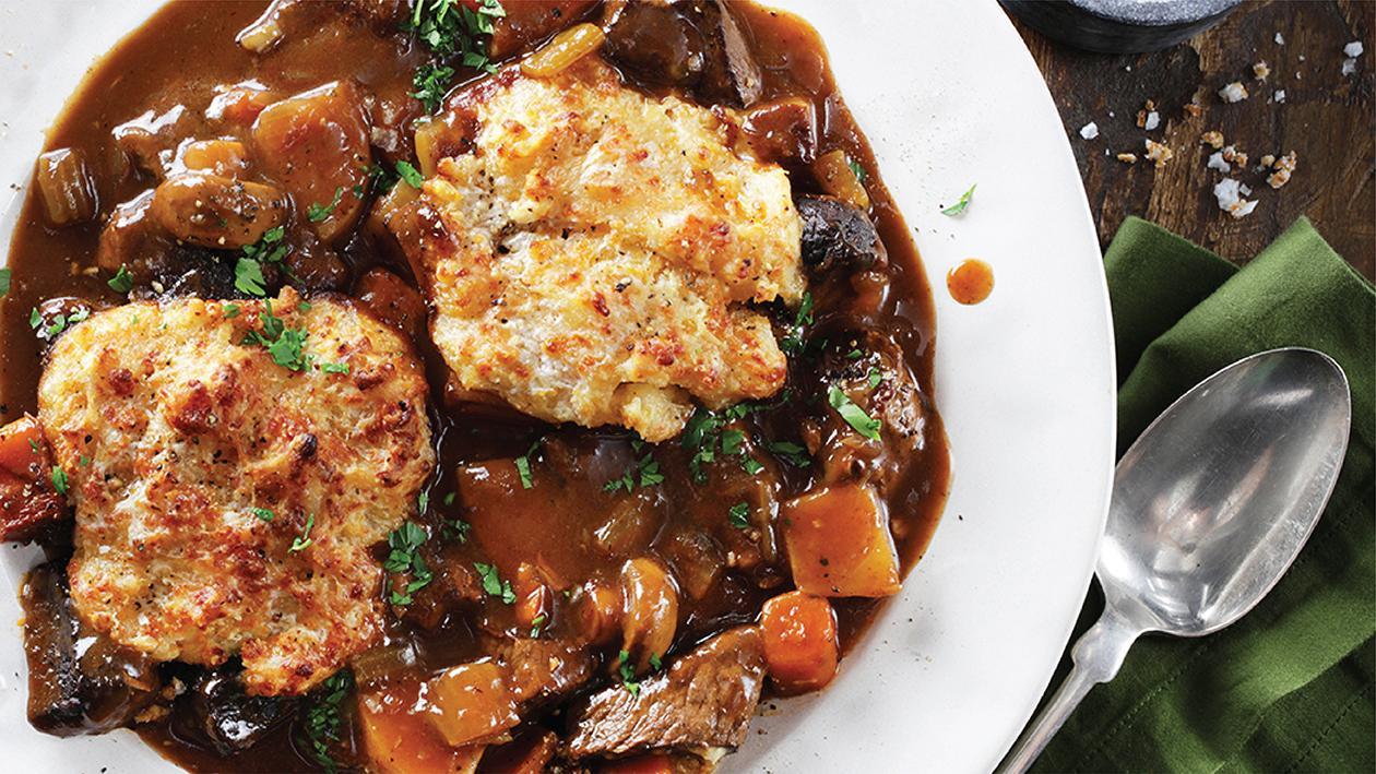 Beef Stew with Cheddar Dumplings Beef Stew with Cheddar Dumplings