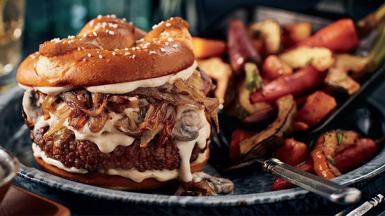 Cheese Fondue Burger Cheese Fondue Burger