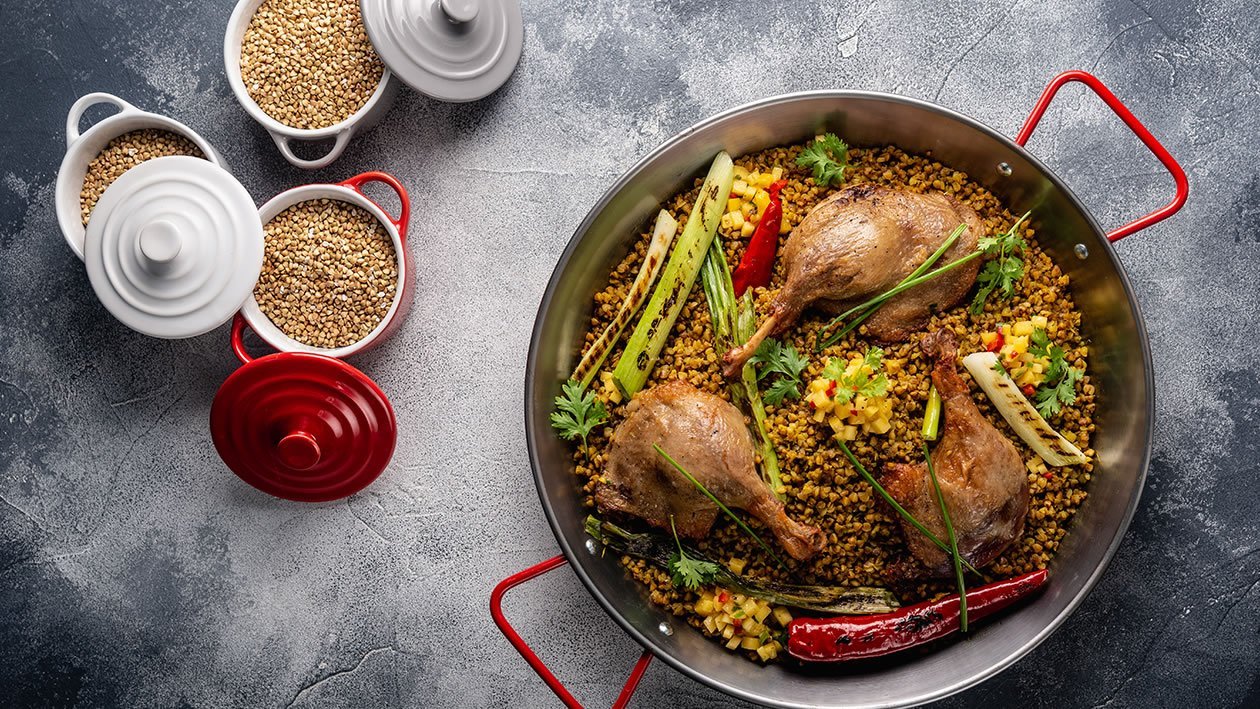 Crispy Duck With Buckwheat Crispy Duck With Buckwheat
