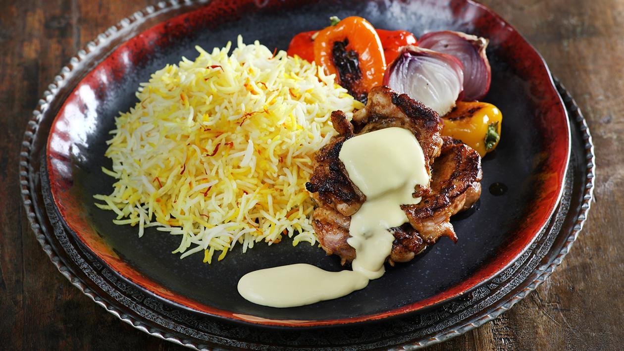 Grilled Chicken and Saffron Rice Grilled Chicken and Saffron Rice