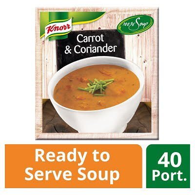 Knorr 100% Soup Carrot & Coriander 4 x 2.4L -