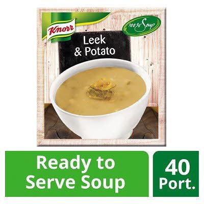 KNORR 100% Soup Leek & Potato 4 x 2.4L -