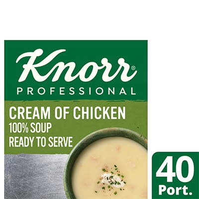 KnorrProfessional 100% Soup CreamofChicken 4x2.4L -