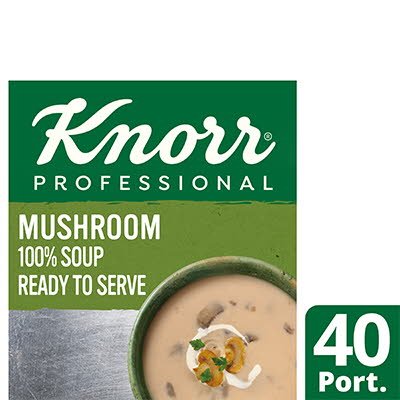 KnorrProfessional 100% Soup CreamofMushroom 4x2.4L -