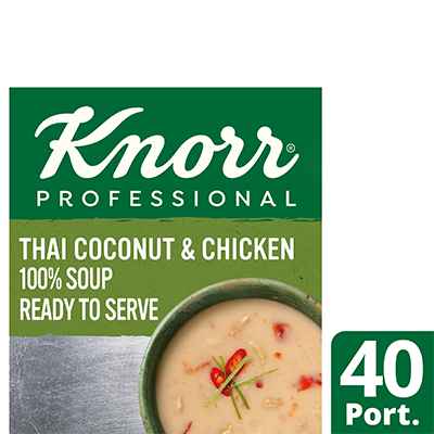 KnorrProfessional 100%Soup ThaiCoco&Chicken4 x 2.4L - Delight your customers with new Asian style Knorr 100% Soups.