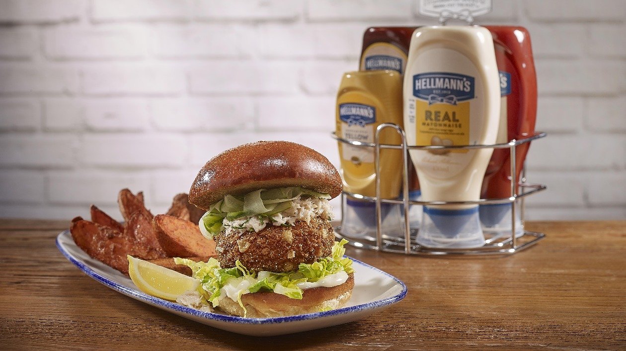 Crab Burger recipe Unilever Food Solutions UK