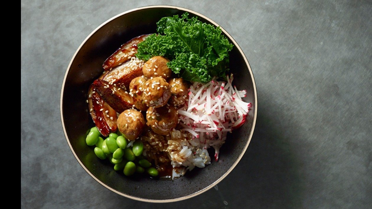 Donburi Bowl - Sticky Teriyaki Meatballs – recipe Donburi Bowl - Sticky Teriyaki Meatballs – recipe