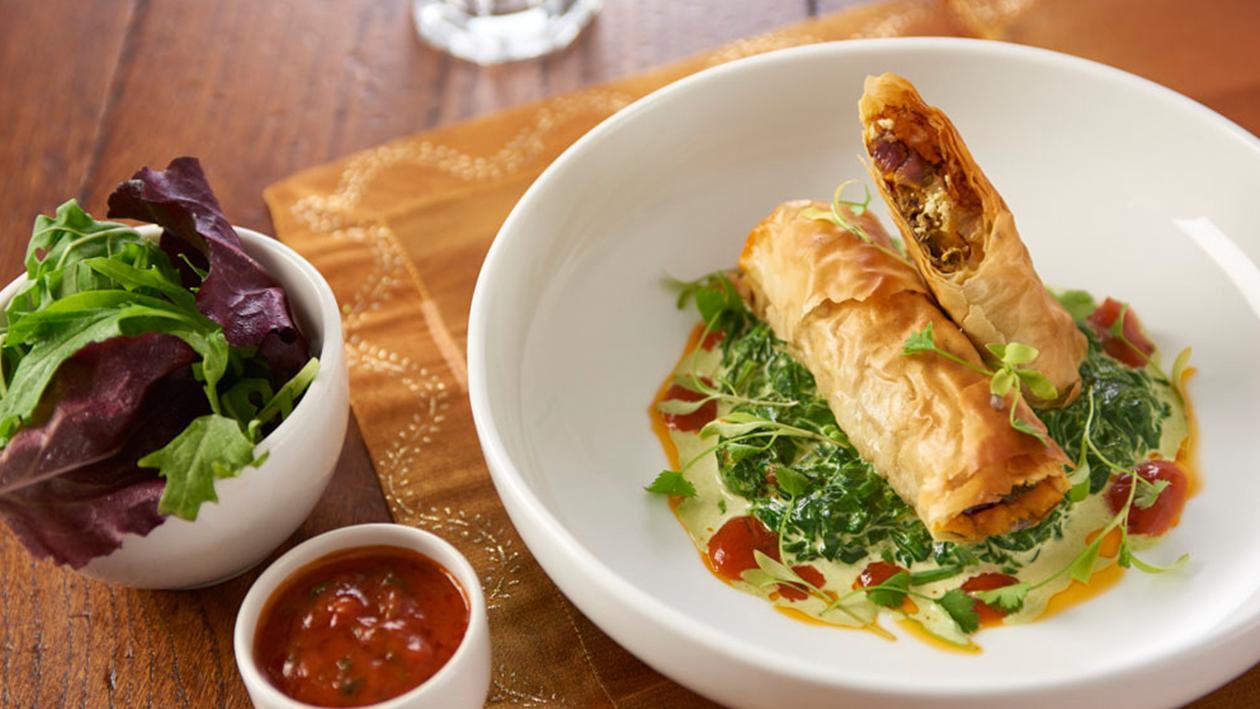 Filo pastry parcels filled with roasted vegetables – recipe Filo pastry parcels filled with roasted vegetables – recipe